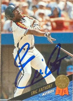 Eric Anthony Signed 1993 Leaf Baseball Card - Houston Astros #218