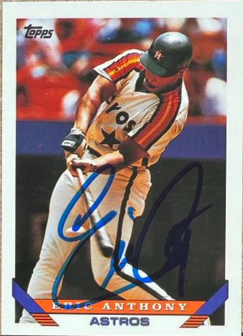 Eric Anthony Signed 1993 Topps Baseball Card - Houston Astros #89