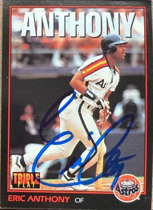 Eric Anthony Signed 1993 Triple Play Baseball Card - Houston Astros #109