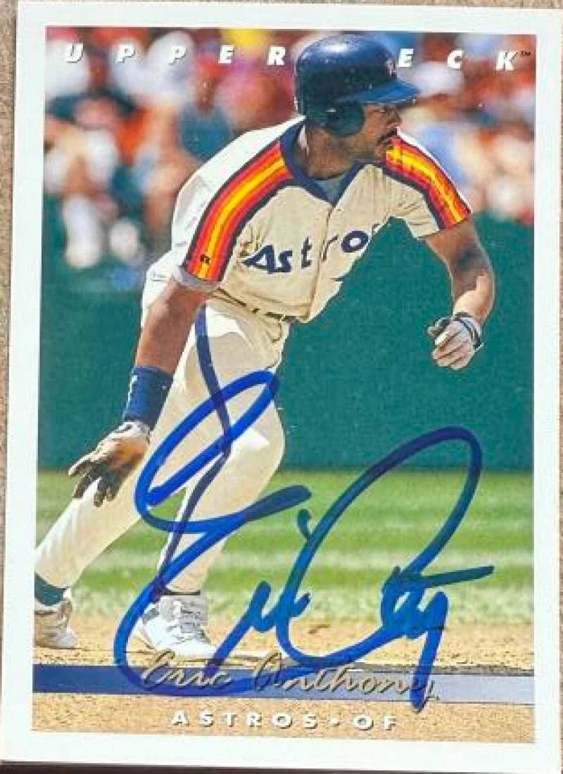 Eric Anthony Signed 1993 Upper Deck Baseball Card - Houston Astros #183