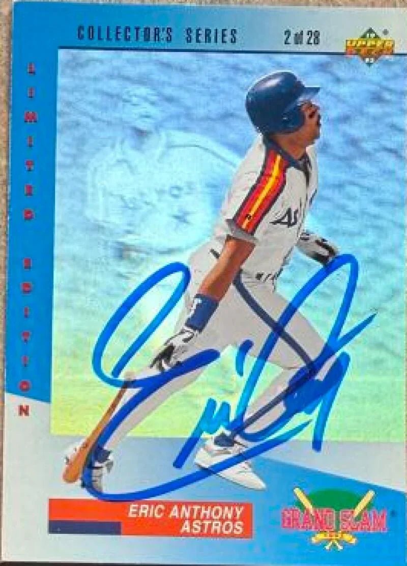 Eric Anthony Signed 1993 Upper Deck Denny's Grand Slam Holograms Baseball Card - Houston Astros #2