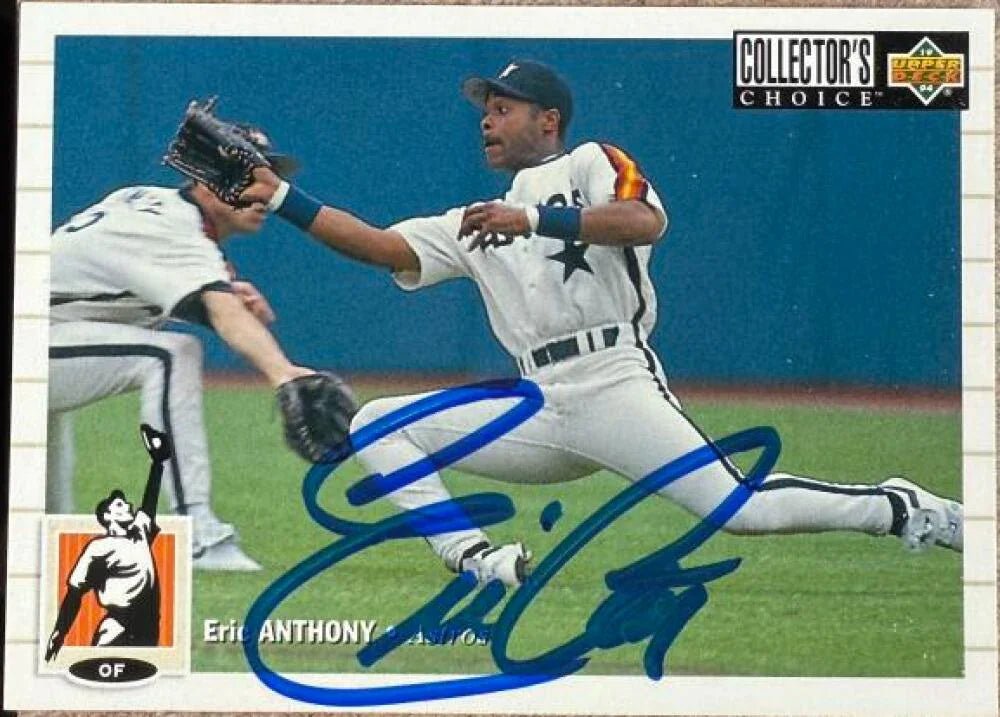 Eric Anthony Signed 1994 Collector's Choice Baseball Card - Houston Astros #38