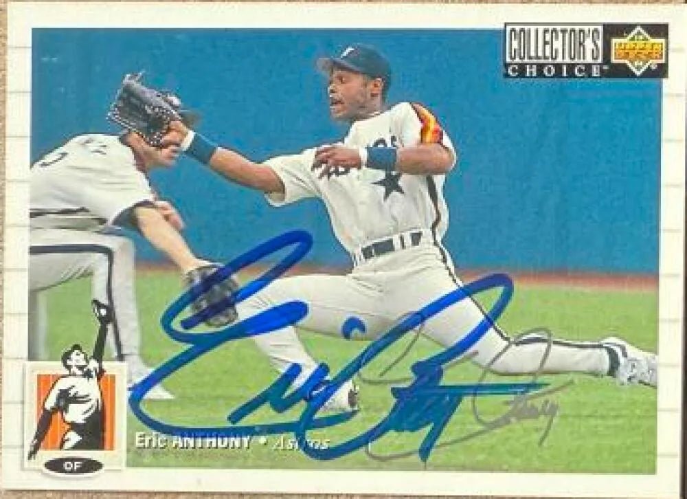 Eric Anthony Signed 1994 Collector's Choice Silver Signature Baseball Card - Houston Astros #38