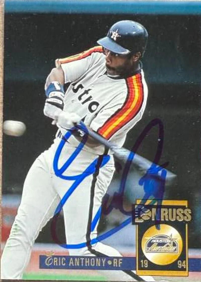 Eric Anthony Signed 1994 Donruss Baseball Card - Houston Astros #480