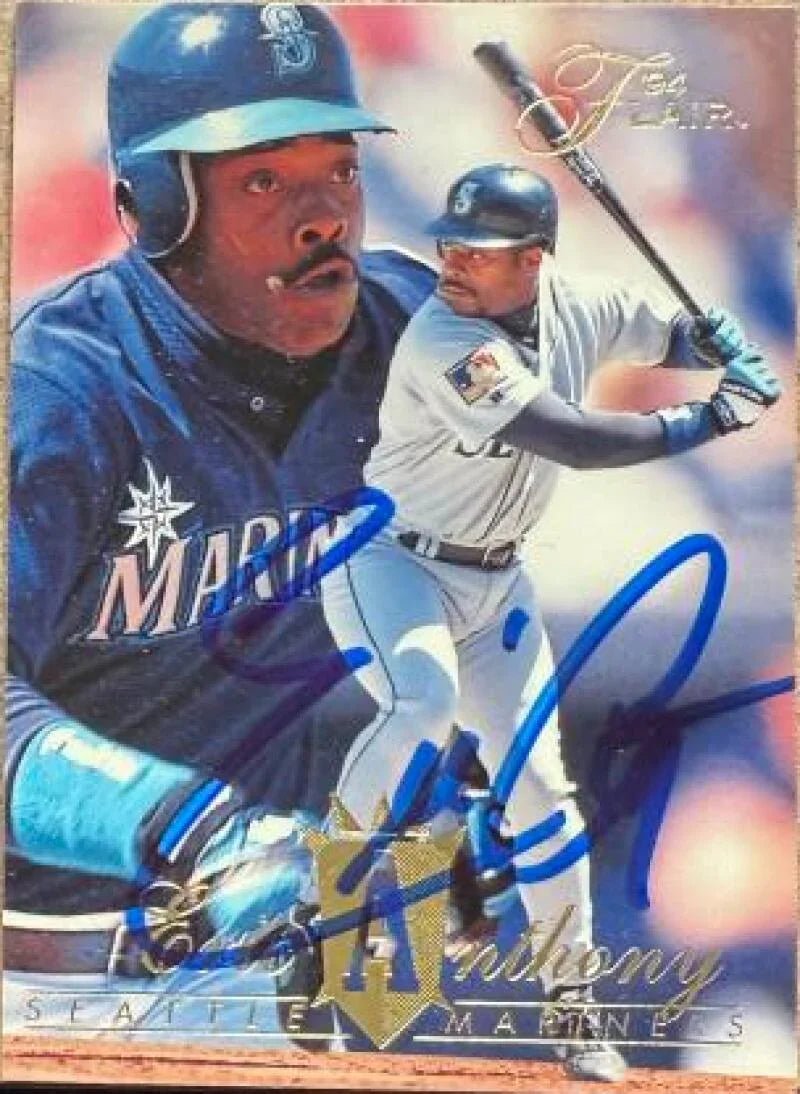 Eric Anthony Signed 1994 Flair Baseball Card - Seattle Mariners #98