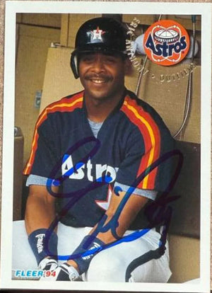 Eric Anthony Signed 1994 Fleer Baseball Card - Houston Astros #482