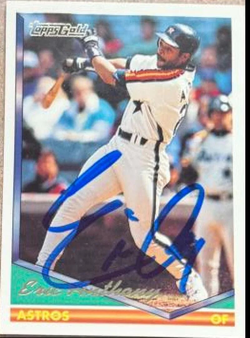 Eric Anthony Signed 1994 Topps Gold Baseball Card - Houston Astros #182