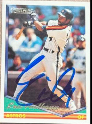 Eric Anthony Signed 1994 Topps Gold Baseball Card - Houston Astros #182