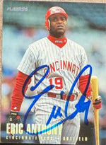 Eric Anthony Signed 1996 Fleer Update Tiffany Baseball Card - Cincinnati Reds #U116
