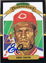 Eric Davis Signed 1987 Donruss Baseball Card - Cincinnati Reds #22 Diamond Kings