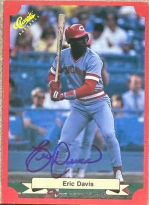 Eric Davis Signed 1988 Classic Red Baseball Card - Cincinnati Reds #154