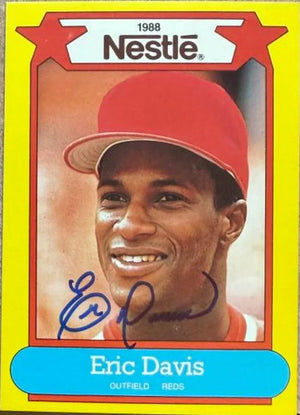 Eric Davis Signed 1988 Nestle Dream Team Baseball Card - Cincinnati Reds #3