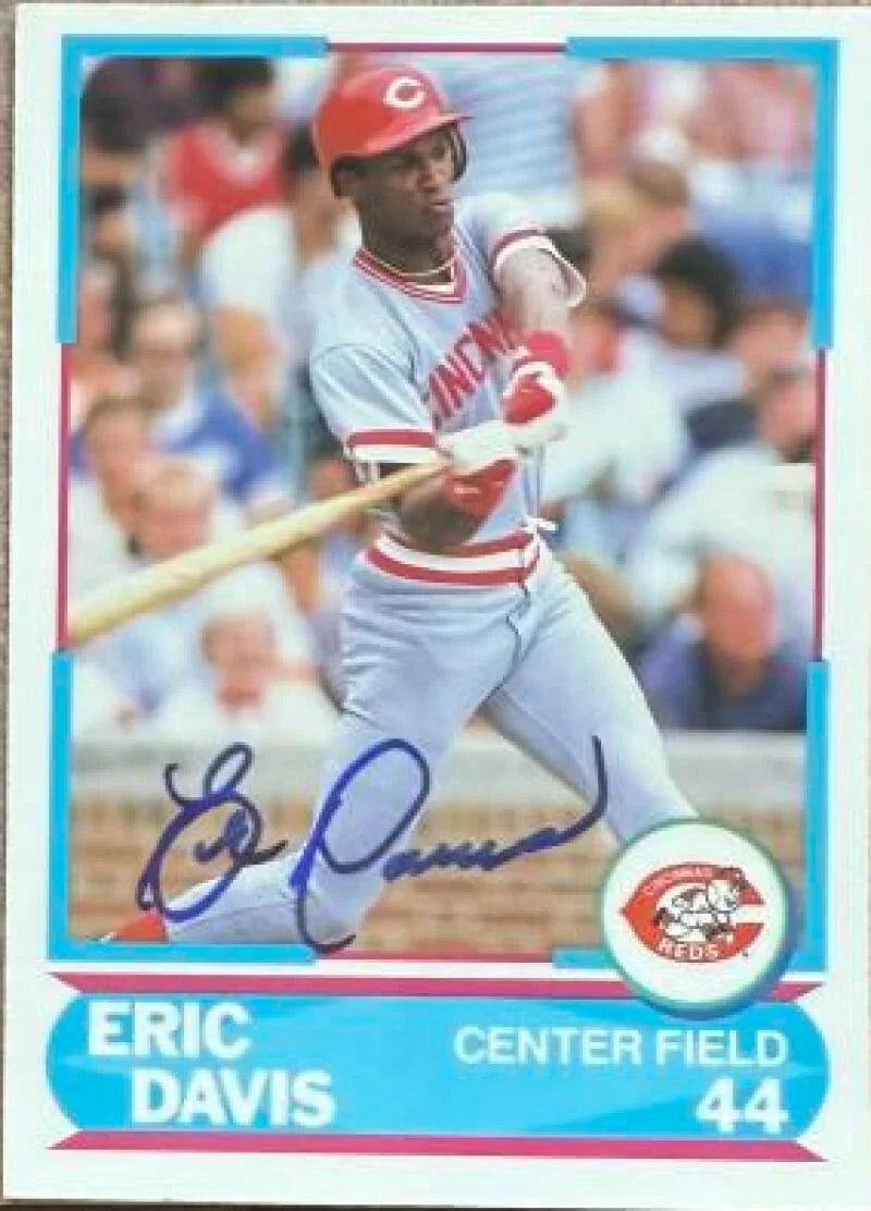 Eric Davis Signed 1988 Score Young Superstars (Series II) Baseball Card - Cincinnati Reds #10