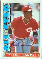 Eric Davis Signed 1990 Topps TV All-Stars Baseball Card - Cincinnati Reds #38