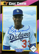 Eric Davis Signed 1992 Kenner Starting Lineup Extended Series Baseball Card - Los Angeles Dodgers