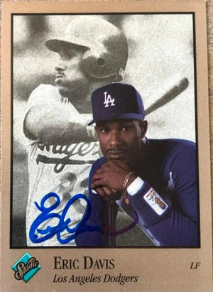 Eric Davis Signed 1992 Studio Baseball Card - Los Angeles Dodgers #43