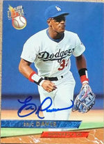 Eric Davis Signed 1993 Fleer Ultra Baseball Card - Los Angeles Dodgers #53