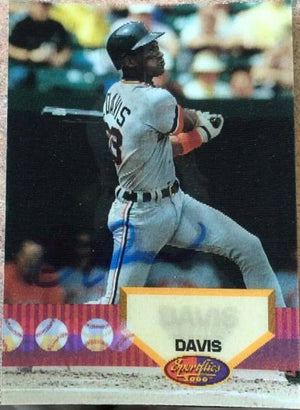 Eric Davis Signed 1994 Sportflics 2000 Baseball Card - Detroit Tigers #124