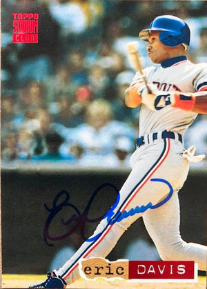 Eric Davis Signed 1994 Stadium Club Baseball Card - Detroit Tigers #209