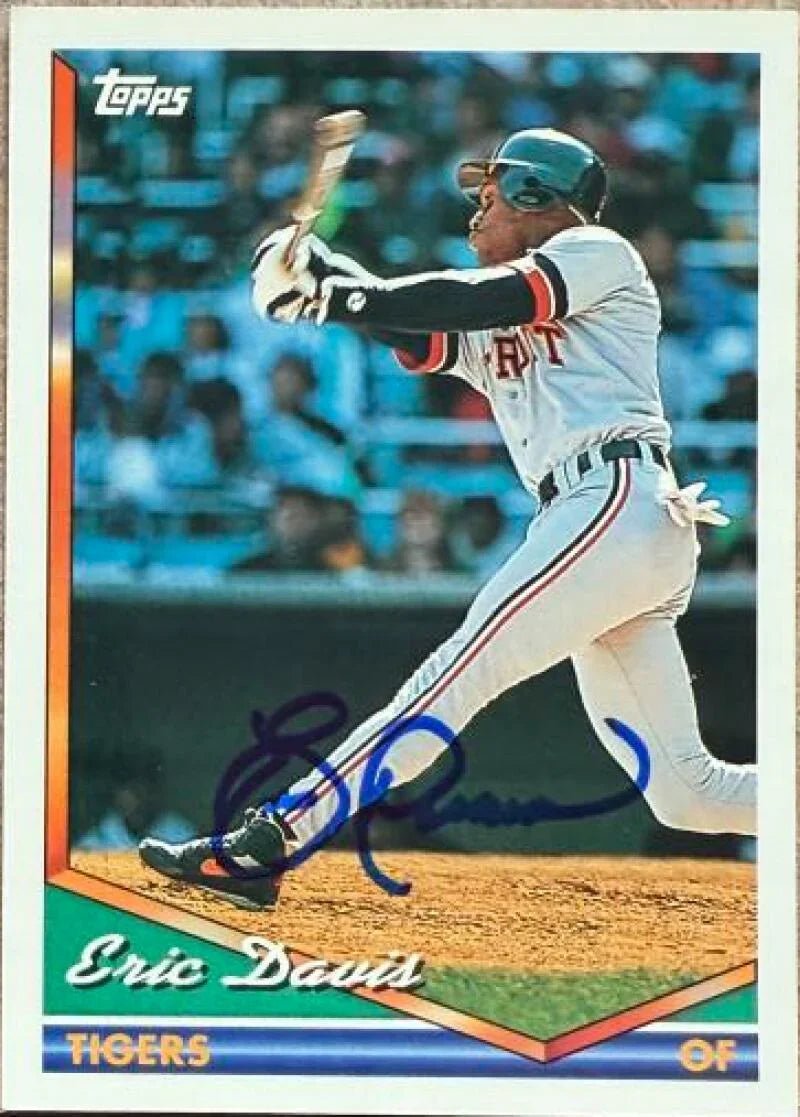 Eric Davis Signed 1994 Topps Baseball Card - Detroit Tigers #488