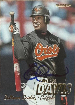 Eric Davis Signed 1997 Fleer Baseball Card - Baltimore Orioles #642