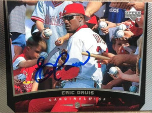 Eric Davis Signed 1999 Upper Deck Baseball Card - St Louis Cardinals #466