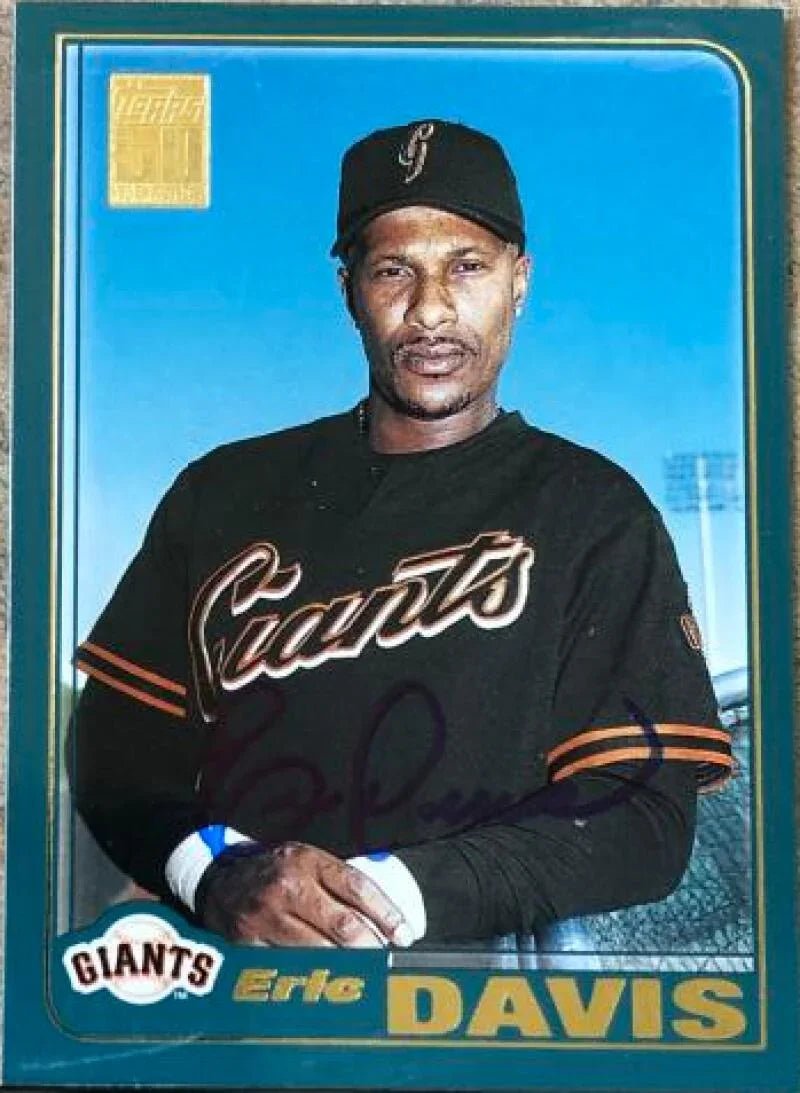 Eric Davis Signed 2001 Topps Traded Baseball Card - San Francisco Giants #T13
