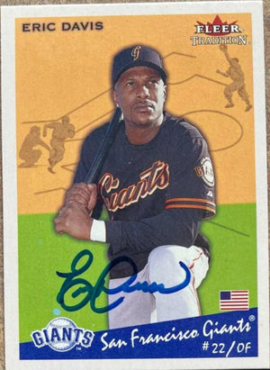 Eric Davis Signed 2002 Fleer Tradition Baseball Card - Cincinnati Reds #368
