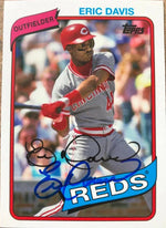 Eric Davis Signed 2014 Topps Archives Baseball Card - Cincinnati Reds #87