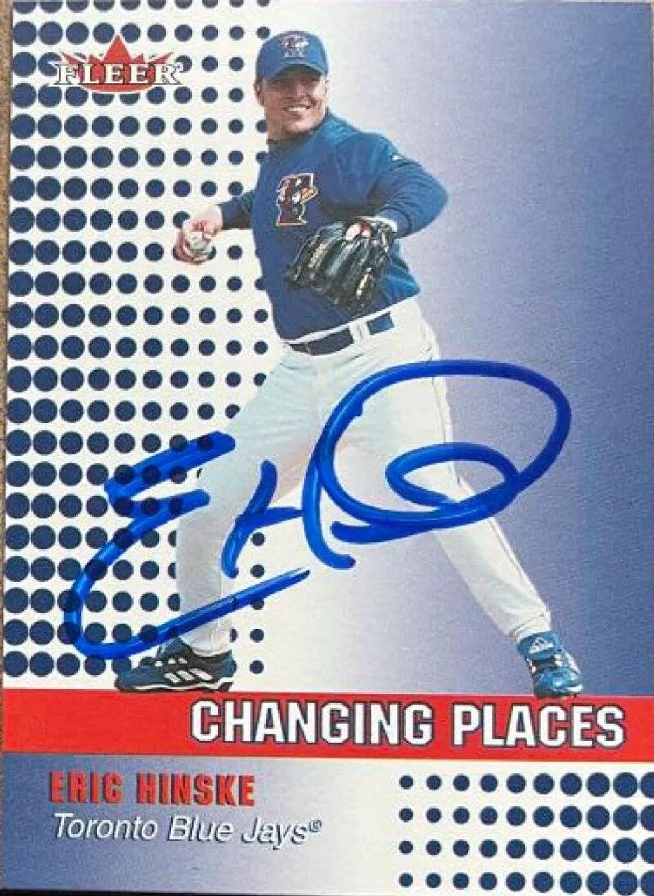 Eric Hinske Signed 2002 Fleer Baseball Card - Toronto Blue Jays
