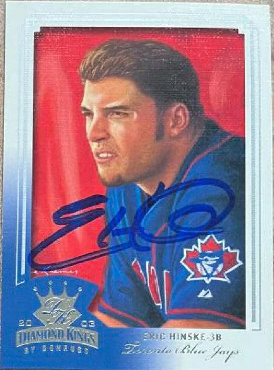 Eric Hinske Signed 2003 Donruss Diamond Kings Baseball Card - Toronto Blue Jays