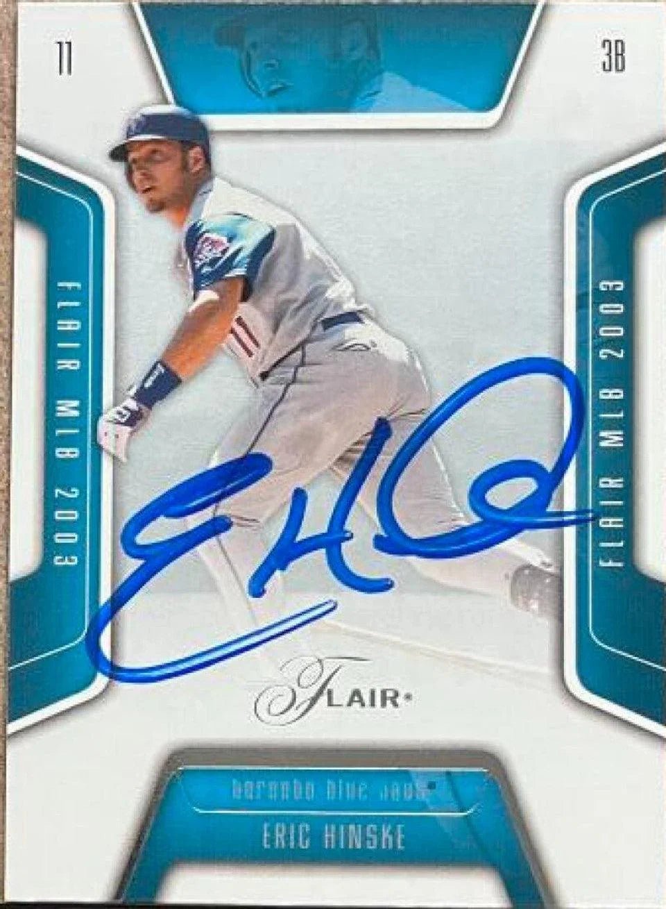 Eric Hinske Signed 2003 Flair Baseball Card - Toronto Blue Jays