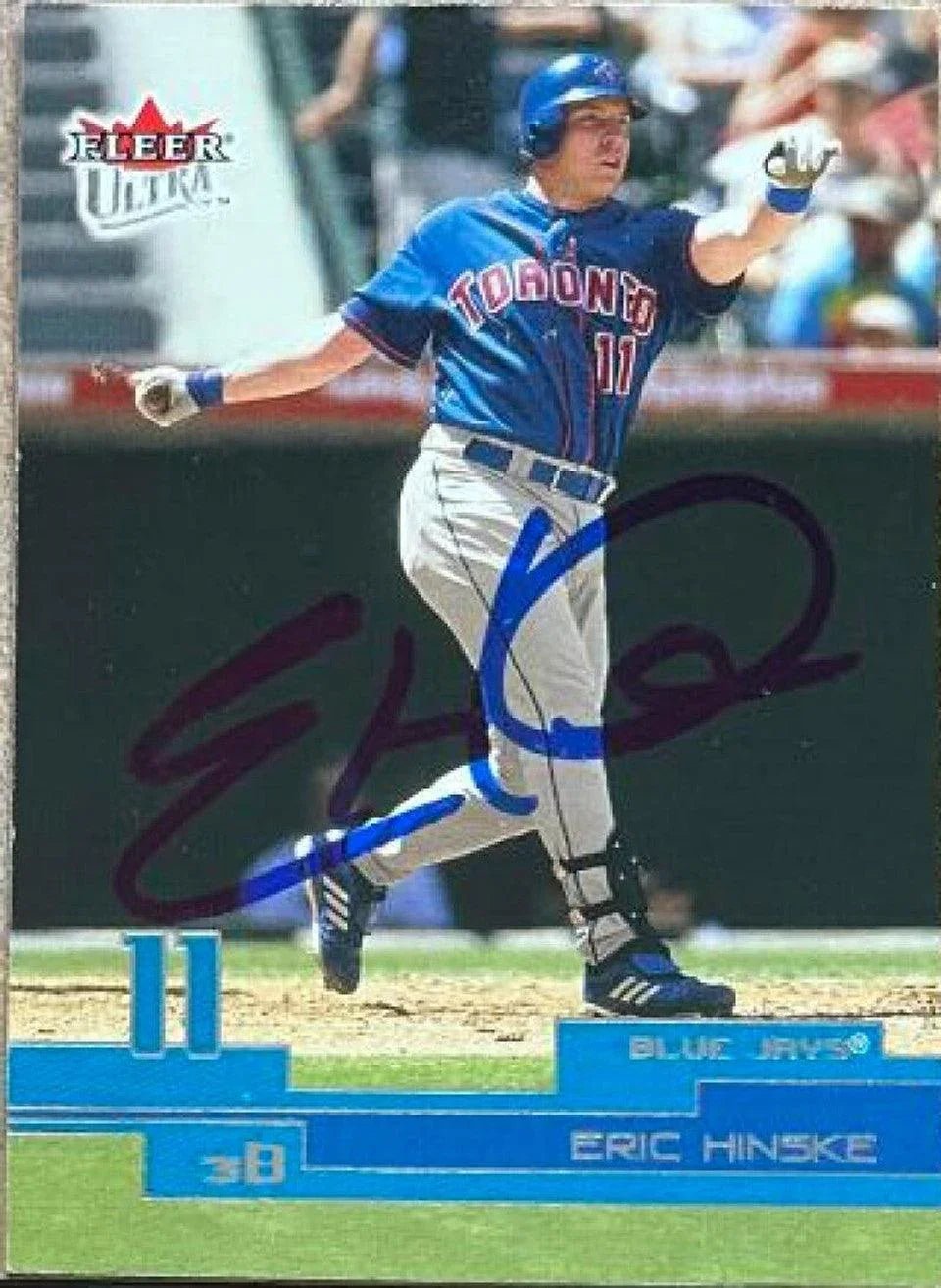 Eric Hinske Signed 2003 Fleer Ultra Baseball Card - Toronto Blue Jays