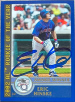 Eric Hinske Signed 2003 Topps Award Winner Baseball Card - Toronto Blue Jays - PastPros