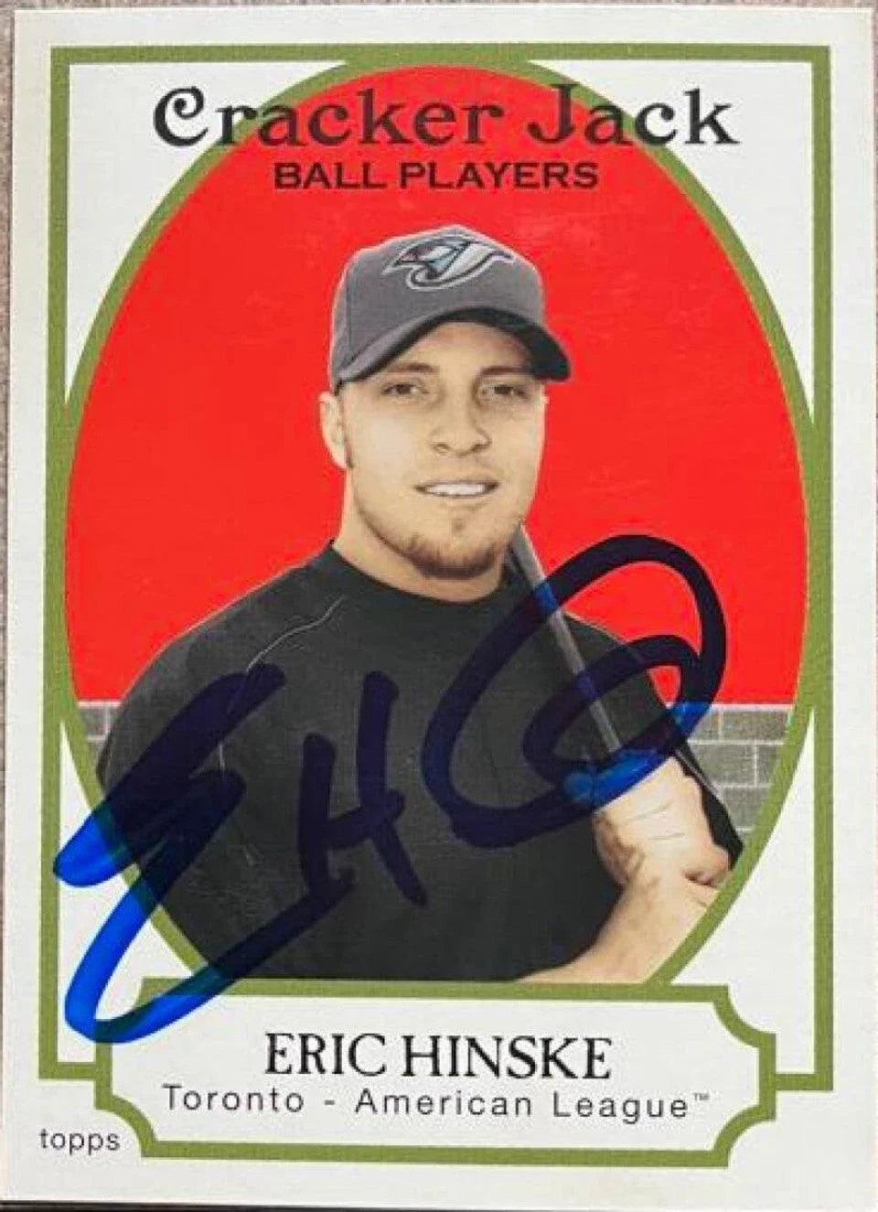 Eric Hinske Signed 2005 Topps Cracker Jack Baseball Card - Toronto Blue Jays