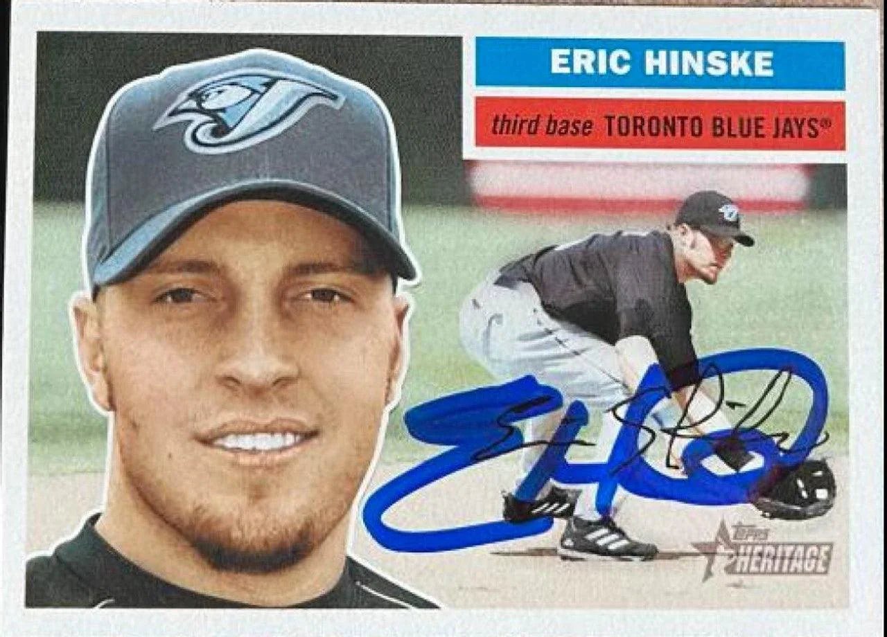 Eric Hinske Signed 2005 Topps Heritage Baseball Card - Toronto Blue Jays