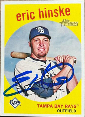 Eric Hinske Signed 2008 Topps Heritage Baseball Card - Tampa Bay Rays - PastPros
