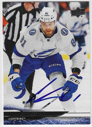 Erik Cernak Signed 2024-25 Upper Deck Hockey Card - Tampa Bay Lightning