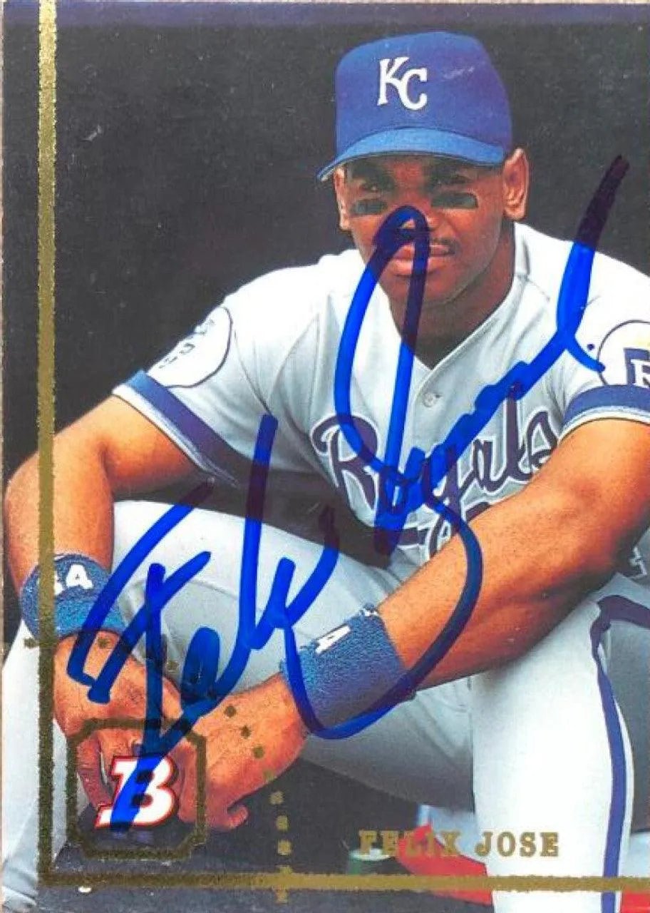 Felix Jose Signed 1994 Bowman Baseball Card - Kansas City Royals