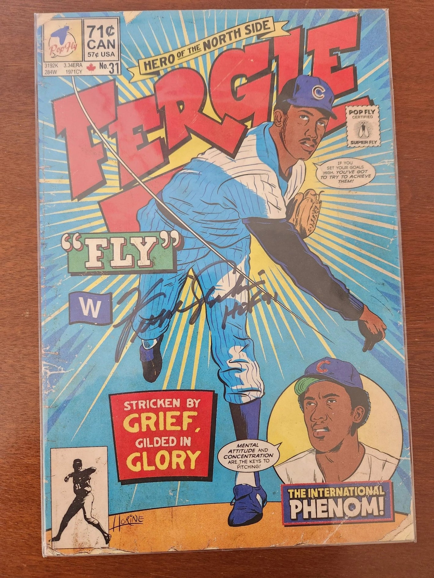 "Fergie" Ferguson Jenkins Pop Fly Pop Shop Print #50 – Signed by Ferguson Jenkins & Daniel Jacob Horine
