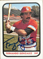 Fernando Gonzalez Signed 1981 TCMA Baseball Card - Salt Lake City Gulls