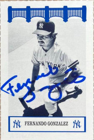 Fernando Gonzalez Signed 1992 WIZ Baseball Card - New York Yankees - PastPros