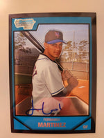Fernando Martinez Signed 2007 Bowman Chrome Prospects Baseball Card - New York Mets #BC221