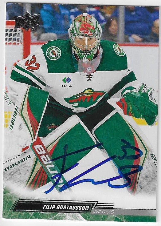 Filip Gustavsson Signed 2022-23 Upper Deck Hockey Card - Minnesota Wild