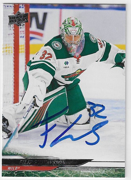 Filip Gustavsson Signed 2024-25 Upper Deck Hockey Card - Minnesota Wild