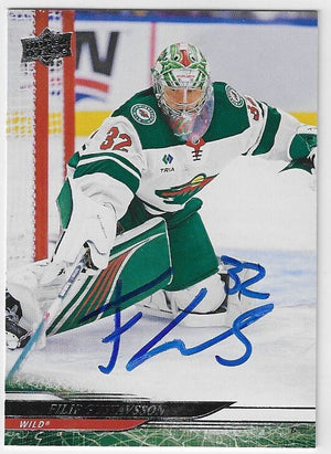 Filip Gustavsson Signed 2024-25 Upper Deck Hockey Card - Minnesota Wild
