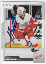 Filip Hronek Signed 2020-21 O-Pee-Chee Hockey Card - Detroit Red Wings