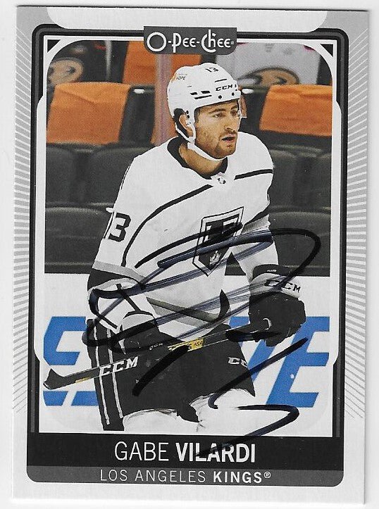 Gabe Vilardi Signed 2021-22 O-Pee-Chee Hockey Card - Los Angeles Kings