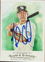 Garrett Atkins Signed 2009 Allen & Ginter Baseball Card - Colorado Rockies