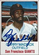 Garry Maddox Signed 1975 Hostess Baseball Card - San Francisco Giants